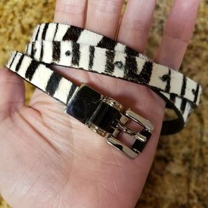 Michael Kors Zebra Print Reversible Belt